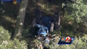 Jackie Smith upturned tractor